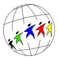 Logo (proprietà di WebLab) - rappresenta la terra (con meridiani e paralleli) con cinque sagome di persone che si danno la mano e lo abbracciano. Le cinque sagome sono con i cinque colori dei cerchi olimpici. Il logo vuole trasmettere il concetto dell'intera umanità che cooperativamente abbraccia il mondo.