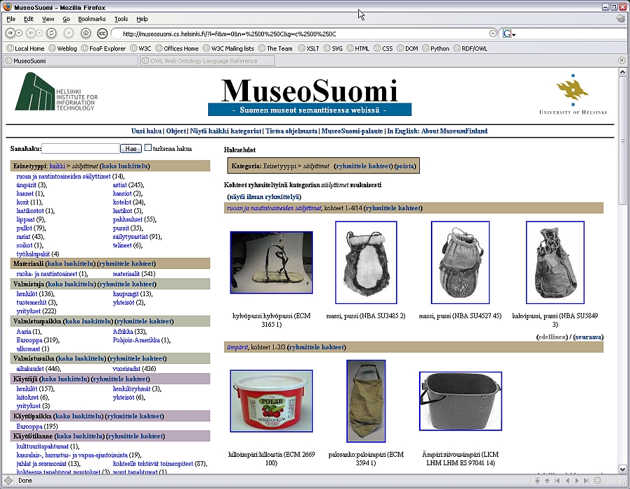 MuseoSuomi Application dump
